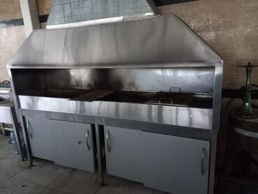 restoran ucun qab qacaq: Boyuk restoranlar ucun Nej manqal alti şkafli Eni 60 sm.uzun 2.40.sm — 1