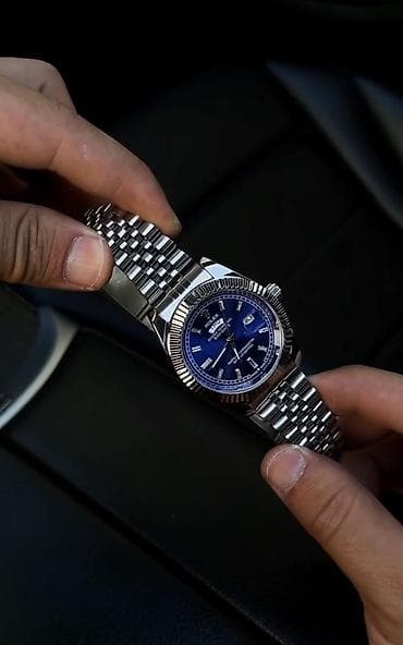 rolex a class: Lüks kişi qol saatı – mavi siferblatlı, metal korpus və Jubilee tipli — 3