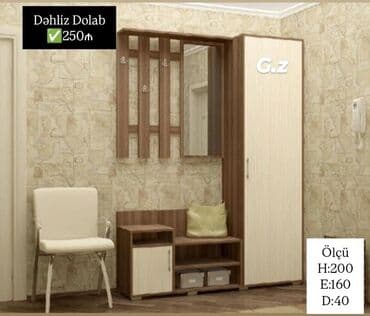 купить бу шкаф для одежды: Düz dolab, Dəhliz üçün, Paltar üçün, Korpuslu — 2