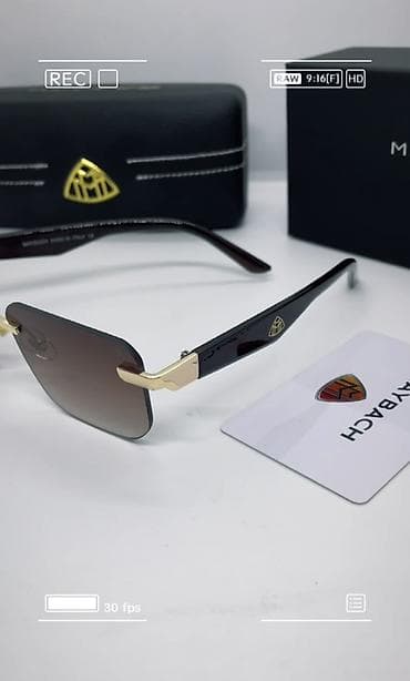 ocki: Maybach gün eynəyi – rimless dizayn, qızılı metall detallarla premium — 2