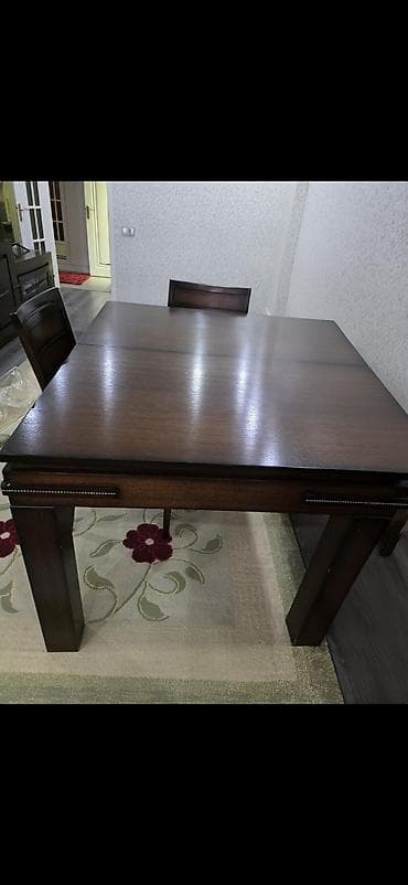 ucuz vitrin: Qonaq otağı üçün mebel dəsti - Material: tünd qəhvəyi ağac rəngli — 6