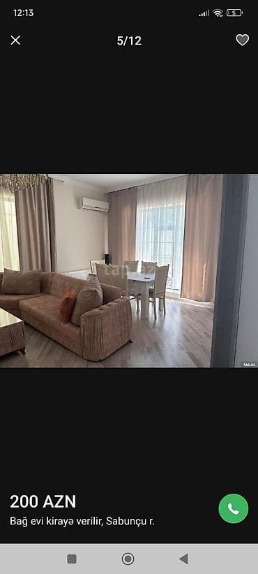 sabuncu ucuz evlər: Gunluk kiraye. Sabuncu rayon. Bir gunu 200 azn. Elave 20 fayiz makler — 5
