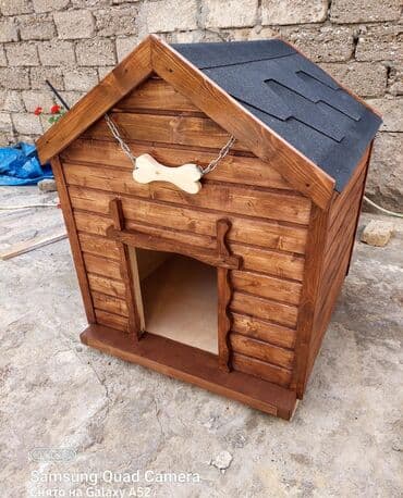 Oyuncaqlar: It yuvasının ölçüsü 100x100x100sm tam keyfiyyətli hazırlanır, taxta — 1