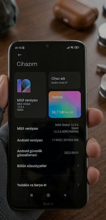 xiaomi tv stick: Redmi Note 8T, 64 GB, rəng - Boz, Barmaq izi — 5