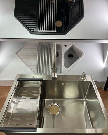 moyka nerj: Yeni Kvadrat Mətbəx çanağı, Paslanmaz polad, Pulsuz çatdırılma — 4