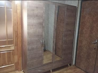 İşlənmiş, 4 qapılı, Güzgülü, Qəhvəyi, Taxta, Açılan, Düz dolab