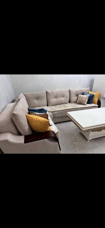 диван и два кресла: Угловой диван, Нераскладной, Без подьемного механизма, Ткань, Нет доставки — 4