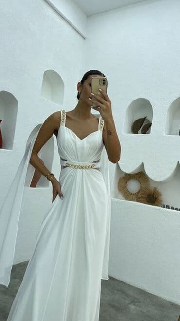 белые новые кеды: Ziyafət donu, Maksi, M — 1