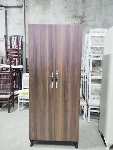 2 qapılı, Təkərli, Qəhvəyi, Digər material, Açılan, Düz dolab