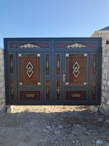 işləmiş dərvazalar: Yeni Dəmir Həyət darvazası, 3 m, Mexaniki, Qapı ilə, rəng - Qara, Kredit var, Ödənişli quraşdırma, Ünvandan götürmə, Ödənişli çatdırılma, Rayonlara çatdırılma — 13