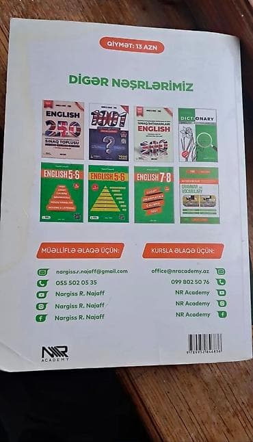 İdman və hobbi: Məhsul: “İngilis Dili – Grammar & Vocabulary” (Nərgiz R. Nəcəf, NR — 2
