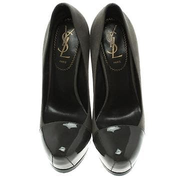 Qadın ayaqqabıları: Tuflilər, YSL, Ölçü: 39, rəng - Boz, İşlənmiş — 1