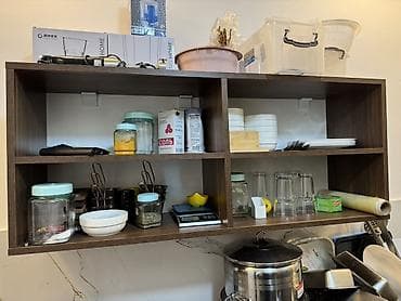 kuhna mebeli: Mətbəx mebeli və aksesuarları dəsti Tərkib: - 1 ədəd dairəvi küncləri — 3