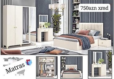 Yataq otağı dəsti – 750 AZN Komplektin tərkibi: - Çarpayı (yumşaq