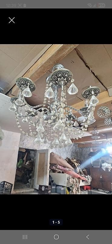 Çılçıraq, 4 lampa, Metal