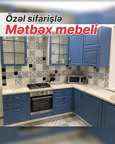 Özəl sifarişlə mətbəx mebeli - L‑şəkilli planlama: iş səthi — 1