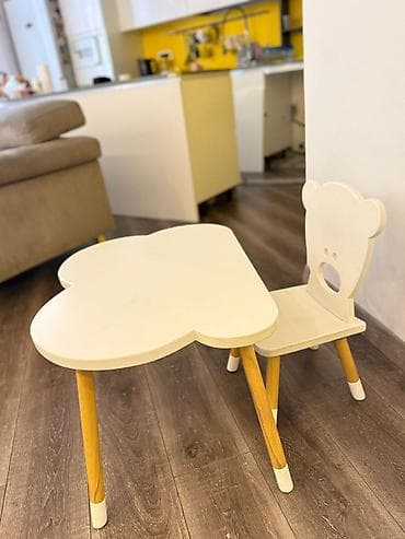 usaq ucun stul: Oğlan və qız üçün, Siyirməsiz, Bağça masası, Stullar ilə — 1