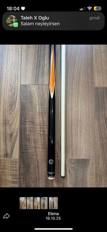 qarmon qutusu: Bilyard çubuğu – 2 hissəli, vintli birləşmə - Dizayn: Qara gövdə — 1