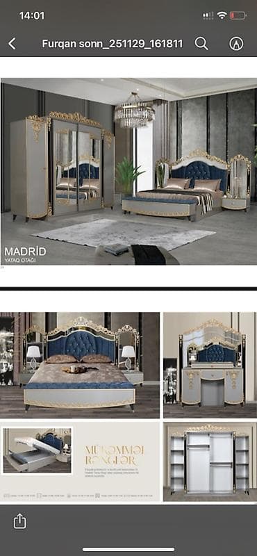 İkinəfərlik çarpayı, Dolab, Termo, Tumba, Yeni