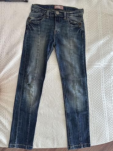 deri salvar: Uşaq üçün “Slim Fit” cins şalvar - Model: Slim Fit, dar kəsim - Rəng — 3