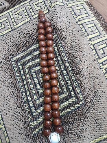 Taxta təsbeh - Material: cilalanmış təbii ağac. - Dənələr — 1