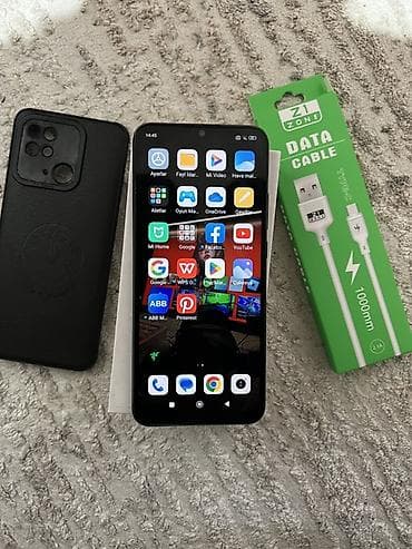 xiaomi note 10: Redmi 10C, 64 GB, rəng - Qara, Barmaq izi — 2