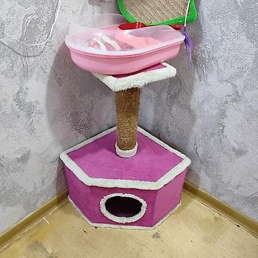 pisik qumu: Pişik üçün künc tipli oyun və istirahət dəsti - Altlıq: altıguşəli — 3