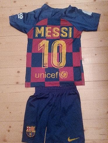 des geyimler: FC Barcelona üslubunda Messi 10 nömrəli uşaq futbol forması dəsti — 1