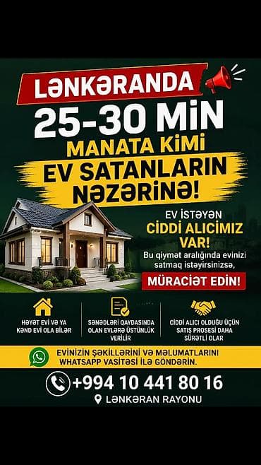25–30 min manat büdcə aralığında ev axtaran ciddi alıcı var Sənədləri — 1