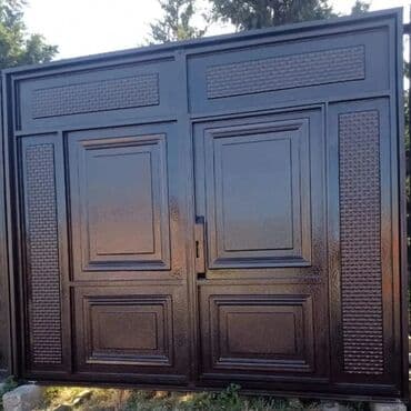 işlenmiş ev qapları: Darvazalar, Həyət üçün, İşlənmiş, Mexaniki — 11