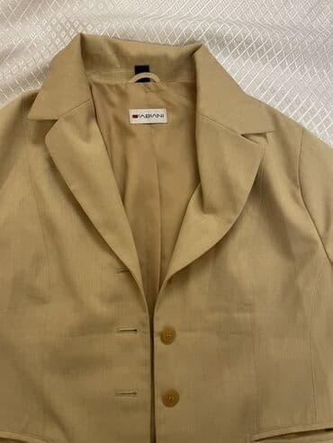 cins pencekler: Fabiani qadın pencəyi - Rəng: bej/boz-bej - Model: klassik düz kəsim — 3