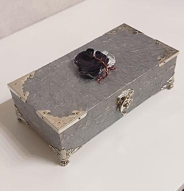 Mücrülər: Əl işi dekorativ zinət qutuları - Material: bərk ağac əsaslı qutu — 9