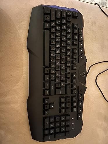 irşad notebook: Oyun klaviaturası – GxTrust markası (oyun seriyası loqolu), simli, tam — 1