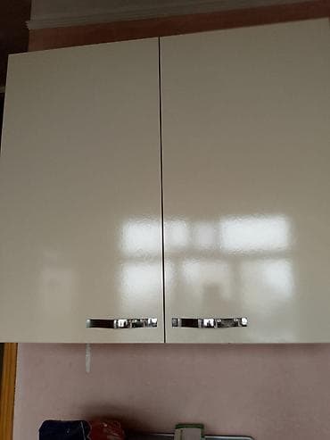 şkaf kuxna: Mətbəx asma və alt dolab dəsti - Rəng: krem/ivori - Material: laminat — 8
