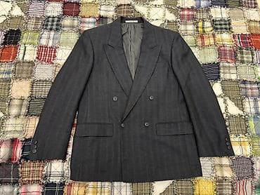 pencəy: İkiqat düyməli kişi pencəyi - Rəng: tünd kömür-boz - Naxış: incə — 1