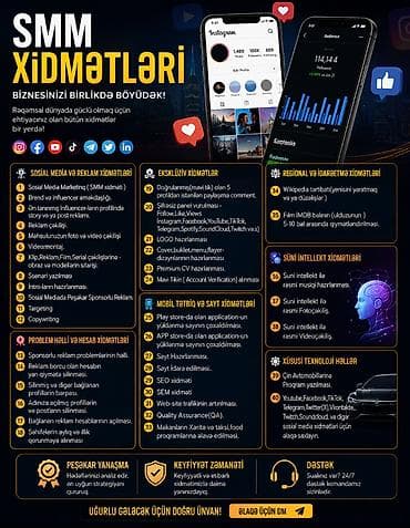 Sosial media xidmətləri 1.Sosial Media Marketinq ( SMM xidməti ) — 1
