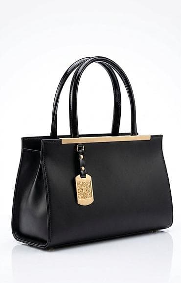 michael kors torbe: Qara dəri əl çantası – klassik və zərif dizayn - Rəng: Dərin qara - — 1