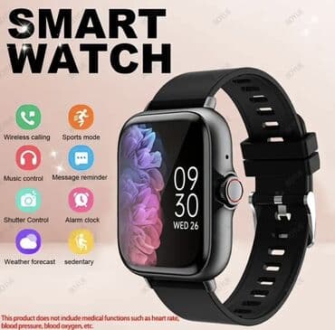 ev zengi: Yeni, Smart saat, Smart, Sensor ekran, rəng - Qara — 1