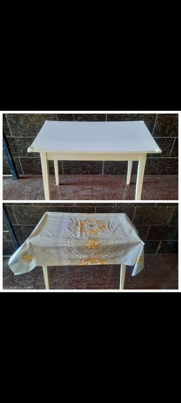 Mətbəx masası, Açılmayan, Dördbucaq masa