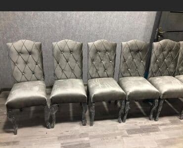 tap az masa ve oturacaqlar: Qonaq otağı üçün, Yeni, Açılmayan, Dördbucaq masa, 6 stul — 15