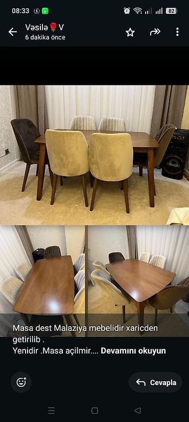 meb: Masa dest Malaziya mebelidir xaricden getirilib . Yenidir .Masa — 1