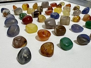 Məhsul: Cilalanmış müxtəlif təbii rəngli daşlar (tumbled stones) — 4