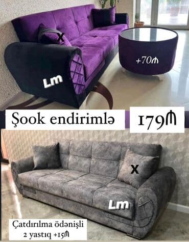 диван французская раскладушка с ортопедическим матрасом: Divan, Yeni, Açılan, Bazalı, Parça, Ödənişli çatdırılma — 1