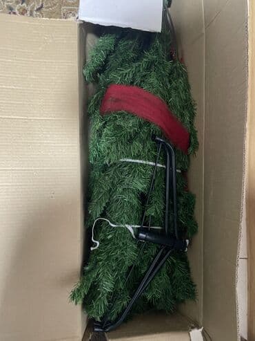 Продукты питания: Süni Yeni il şam ağacı – dəmir dayaqla, qutuda - Tip: iynəyarpaq — 1