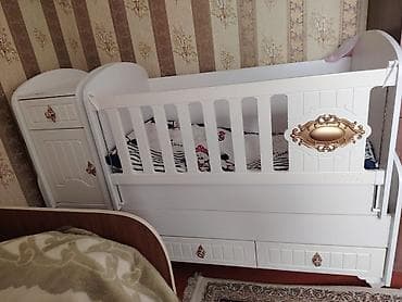 Oğlan və qız üçün, İşlənmiş, Dördbucaq, Beşik, Matras ilə, Yellənmə mexanizmsiz