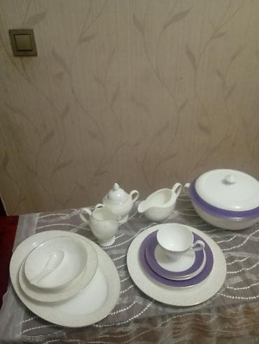 mis caydan: Nahar dəsti, rəng - Ağ, Farfor, 12 nəfərlik, Türkiyə — 3