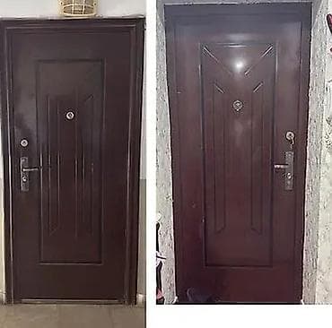 seyf qapi islenmis: Mənzil üçün İşlənmiş Giriş qapısı 90x205 sm Glazok ilə, Ünvandan götürmə — 2