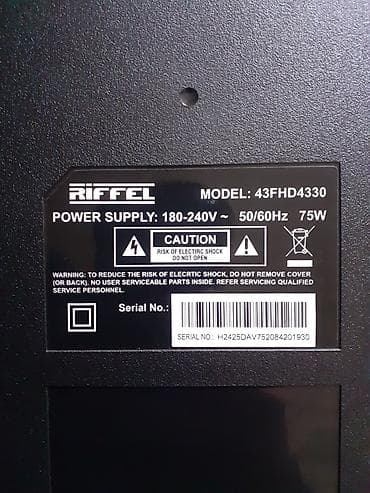 Телевизоры: LED televizor, təxminən 40–43 düym ekran ölçüsü. - Nazik çərçivəli — 2