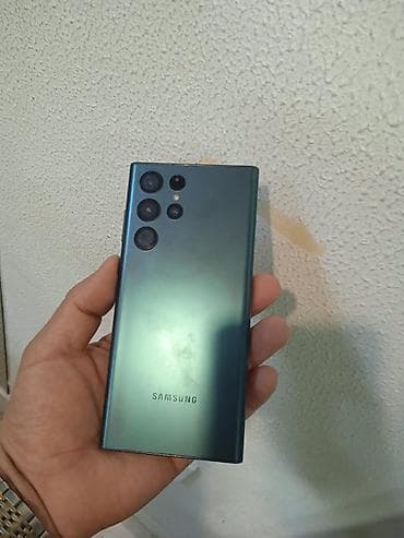 telefonlar 32 s: Samsung Galaxy S22 Ultra, 256 GB, rəng - Yaşıl, Face ID — 4