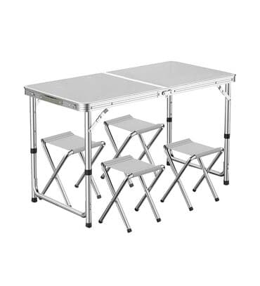 stol və stul dəstləri: Piknik masasi acilib yigila bilir 4 neferlik seyahet üçün çanta masa — 1